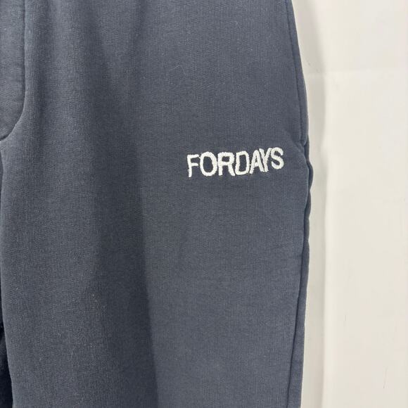 Fordays joggers women's size large black white organic cotton casual easy - Picture 3 of 7